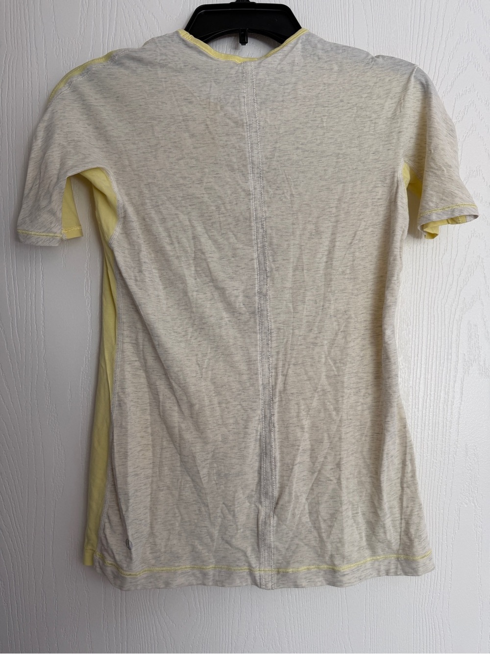 lululemon athletica Pale Yellow Short Sleeve Tee - small stain on front - Picture 2 of 3